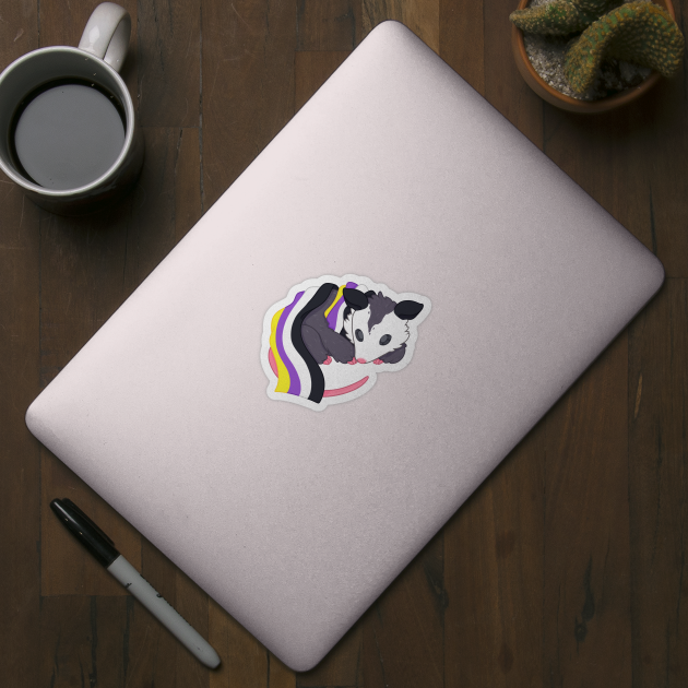 Non Binary Pride Possum by Humming_Bee_Arts